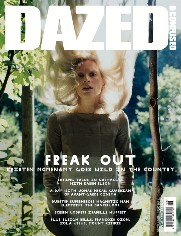Dazed & Confused August 2010 Cover | Kristen McMenamy by Tierney Gearon