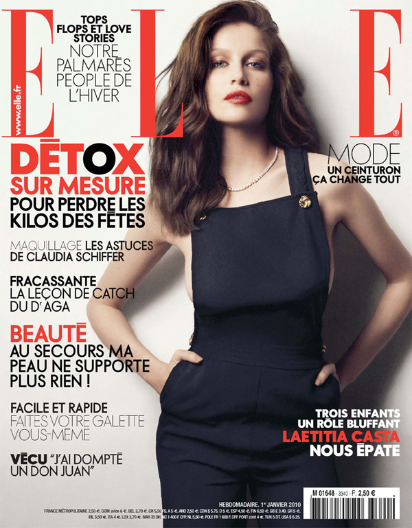 Elle France January 1 | Laetitia Casta by Dusan Relijn