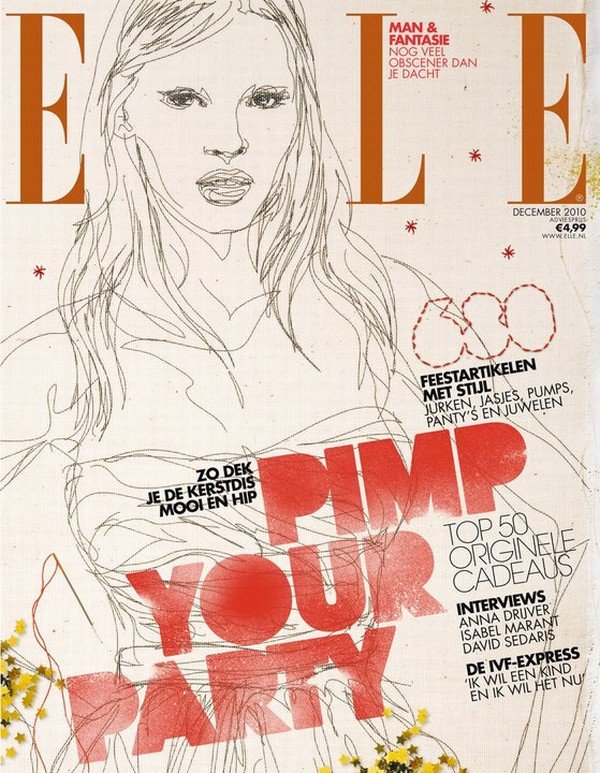 Elle Netherlands December 2010 Cover | Lara Stone