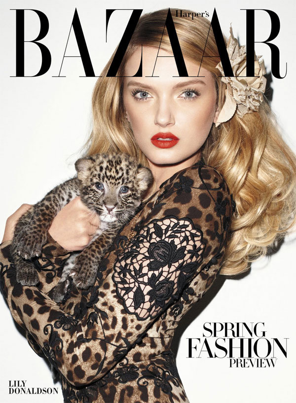 Lily Donaldson for Harper’s Bazaar US January 2011 by Terry Richardson