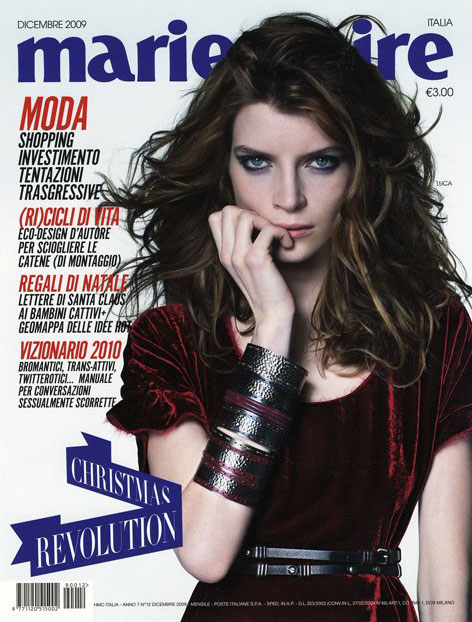 Cover | Luca Gadjus for Marie Claire Italy December 2009