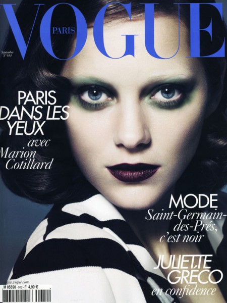 Vogue Paris September 2010 Cover | Marion Cotillard by Mert & Marcus Vogue Paris September 2010 Cover | Marion Cotillard by Mert & Marcus