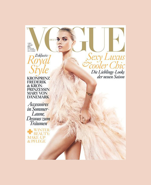 Vogue Germany January 2011 Cover | Maryna Linchuk by Greg Kadel