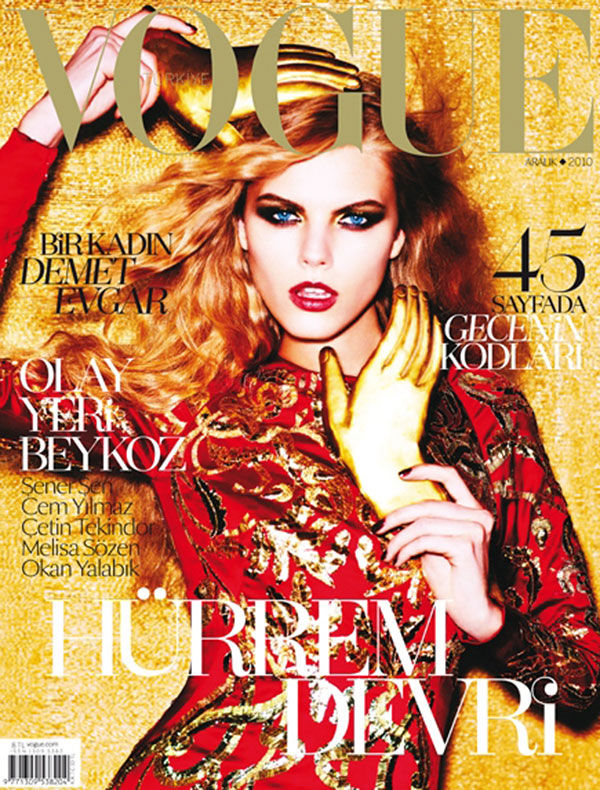 Vogue Turkey December 2010 Cover | Maryna Linchuk by Ellen von Unwerth