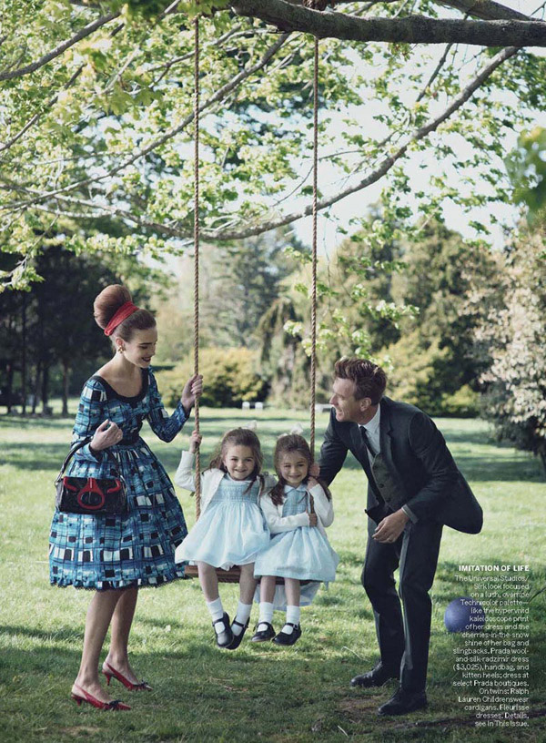 Natalia Vodianova & Ewan McGregor by Peter Lindbergh for Vogue US July 2010