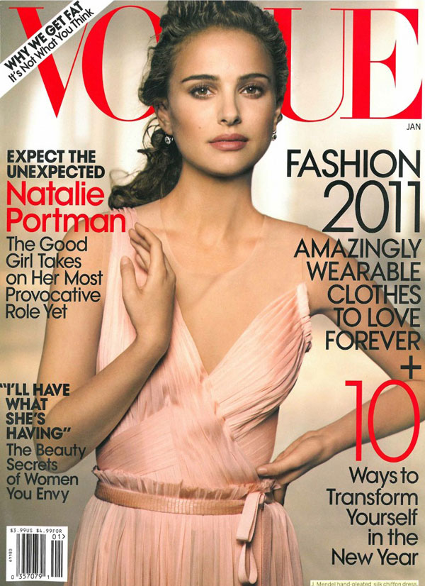 Vogue US January 2011 Cover | Natalie Portman by Peter Lindbergh