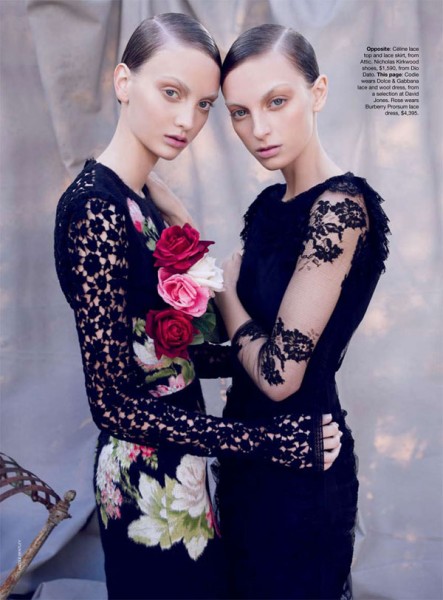 Codie Young & Rosemary Smith by Nicole Bentley for Vogue Australia October 2010 Codie Young & Rosemary Smith by Nicole Bentley for Vogue Australia October 2010