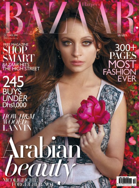 Harper's Bazaar Arabia October 2010 Cover | Nicole Richie by Pavel Havlicek