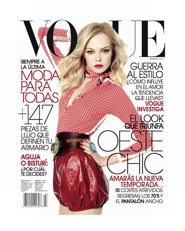 Vogue Latin America March 2011 Cover | Siri Tollerod by David Roemer