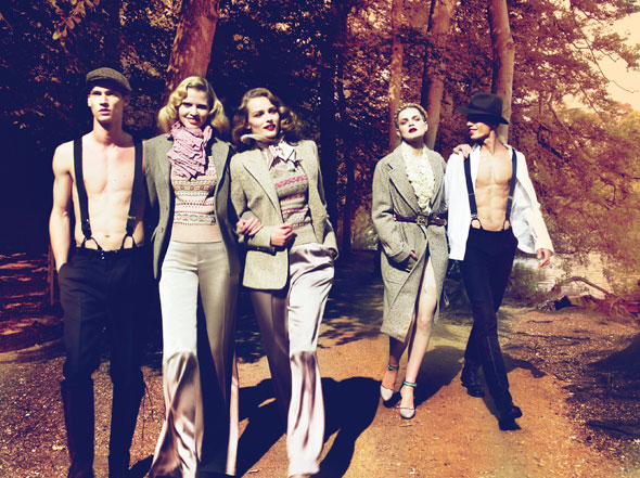 Sunday At the Park | Edita, Lara & Guinevere by Mert & Marcus for W Magazine