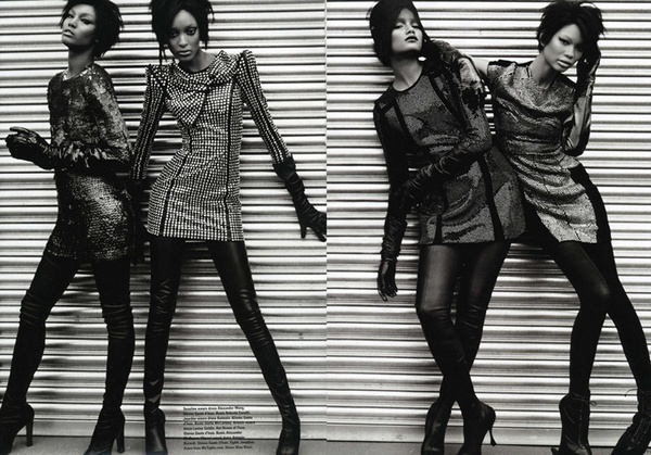Thriller | Arlenis Sosa, Chanel Iman, Jourdan Dunn & Sessilee Lopez in i-D by Emma Summerton