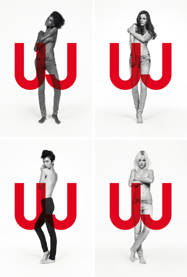 Uniqlo Jeans Spring 2010 Campaign | Anna de Rijk, Ginta Lapina, Kelly Moreira & Tao Okamoto by Inez & Vinoodh