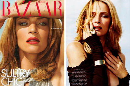 Uma Thurman in Harper’s Bazaar UK