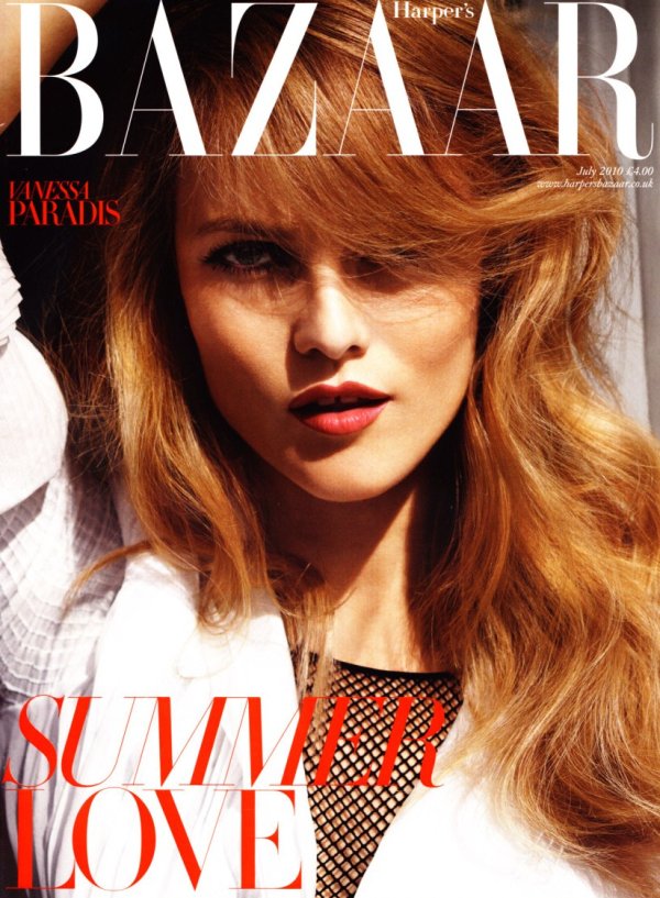 Harper’s Bazaar UK July 2010 Cover | Vanessa Paradis by Cédric Buchet