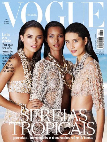 Vogue Brazil January 2012 Cover | Tayane Leao, Lais Ribeiro & Marcelia Freesz by J.R. Duran Vogue Brazil January 2012 Cover | Tayane Leao, Lais Ribeiro & Marcelia Freesz by J.R. Duran