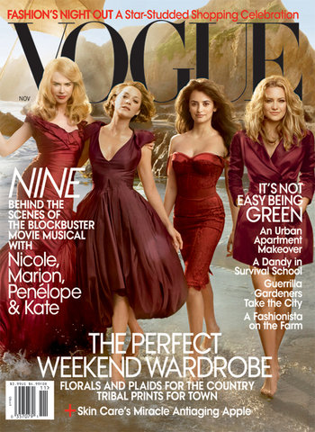 Vogue US November 2009 – Nicole, Kate H., Penelope & Marion by Annie Leibovitz