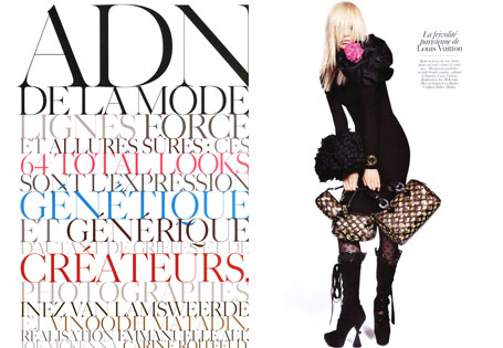 Vogue Paris August 2009 | ADN de la Mode by Inez & Vinoodh (Part 1)