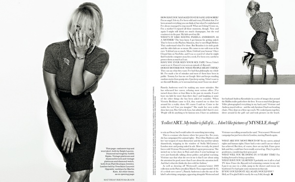 Matthias Vriens-McGrath Shoots Pamela Anderson for Elle UK