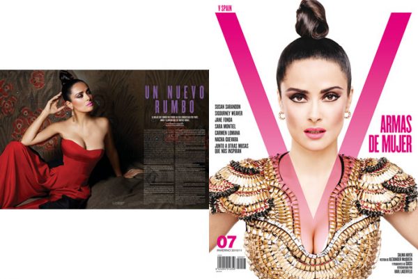 Salma Hayek for V Magazine Spain #7 by Karl Lagerfeld Salma Hayek for V Magazine Spain #7 by Karl Lagerfeld