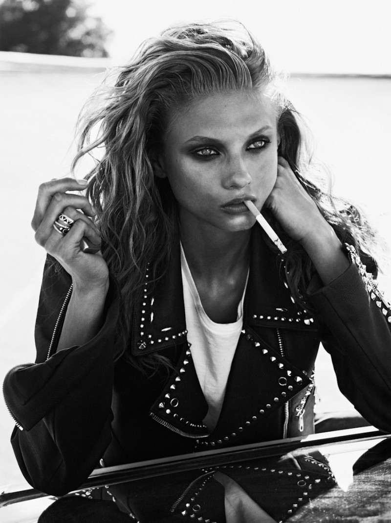 Anna Selezneva Rocks Biker Style for Vogue Paris November 2012 by Lachlan Bailey