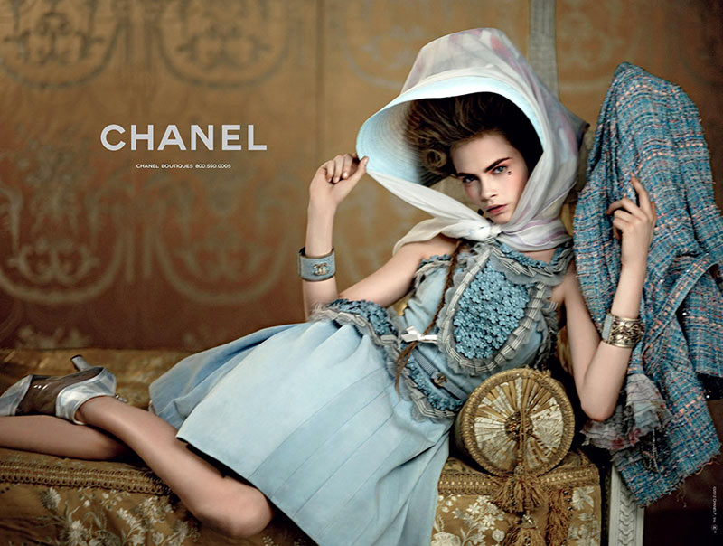 Saskia de Brauw and Cara Delevingne Are Golden for Chanel's Cruise 2013  Campaign by Karl Lagerfeld – Fashion Gone Rogue