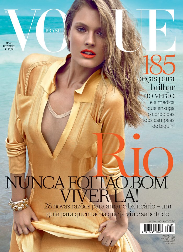 Constance Jablonski Hits the Beach for Vogue Brazil’s November 2012 Cover