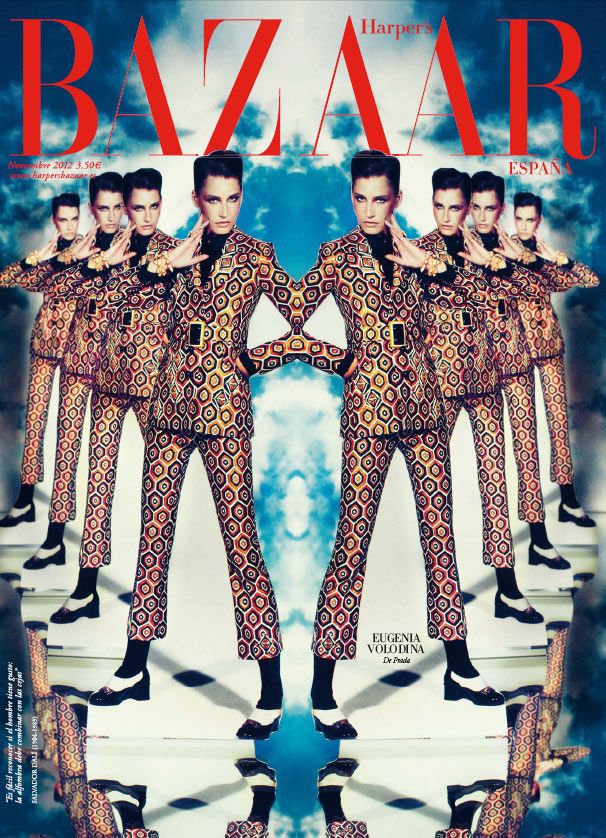 Eugenia Volodina Gets Surreal in Prada for Harper's Bazaar Spain's November 2012 Cover