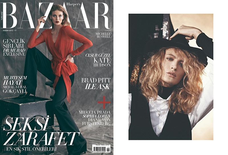 Michelle Buswell Poses for Koray Birand in Harper’s Bazaar Turkey’s November 2012 Cover Shoot