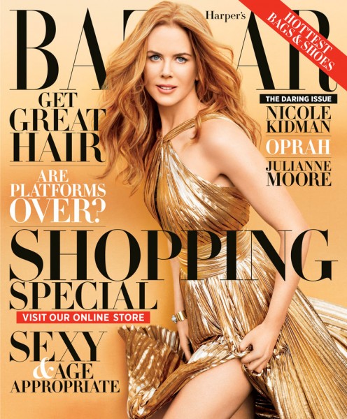 Nicole Kidman is Golden in Emilio Pucci for Harper's Bazaar US' November 2012 Cover