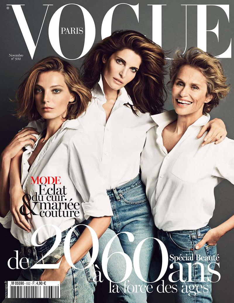Daria Werbowy, Stephanie Seymour and Lauren Hutton Grace Vogue Paris' November 2012 Cover