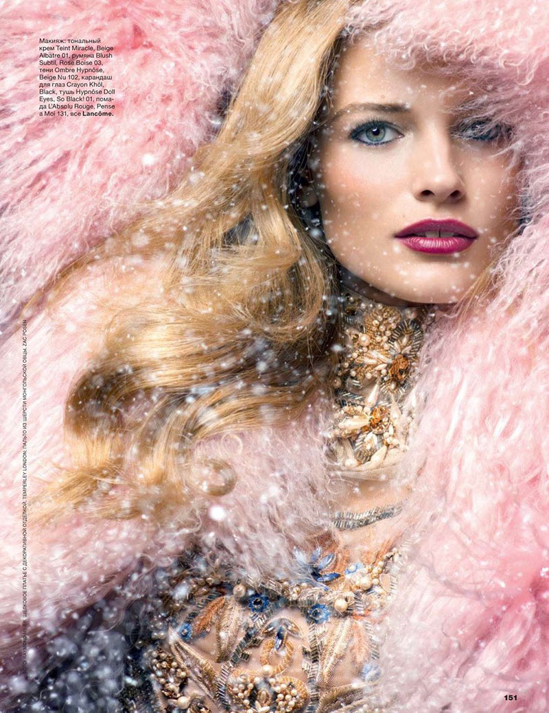 Edita Vilkeviciute is a Winter Beauty for Allure Russia's December 2012 Cover Shoot by Raymond Meier