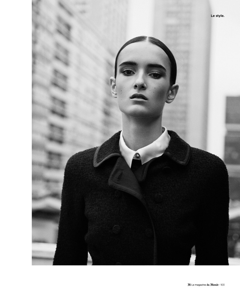 Maja Milosavljevic Wears Black and White Style for Ward Ivan Rafik’s M le Monde Shoot