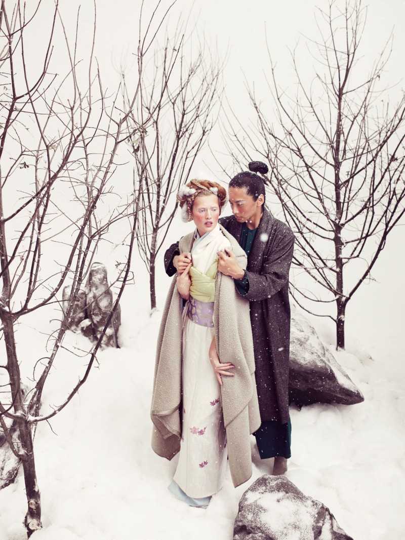 Toni Garrn Looks East for Vogue Germany December 2012 by Alexi Lubomirski
