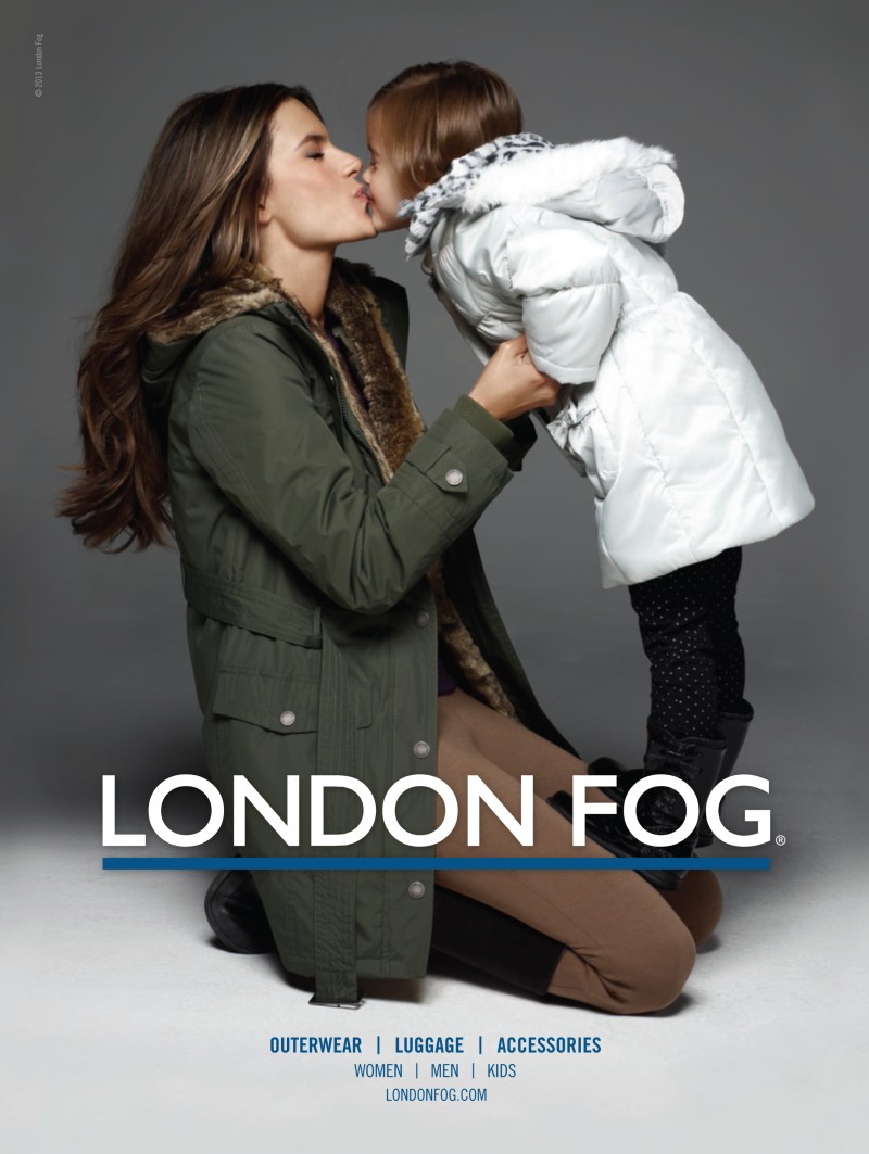 Alessandra Ambrosio Poses with Her Daughter Anja in London Fog’s Winter 2012 Campaign