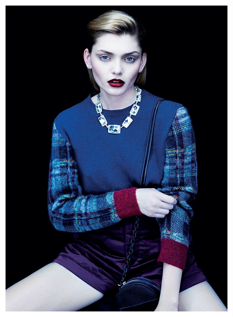 Valeriia Karaman Has the Blues for Gioia Magazine by Alvaro Beamud Cortes