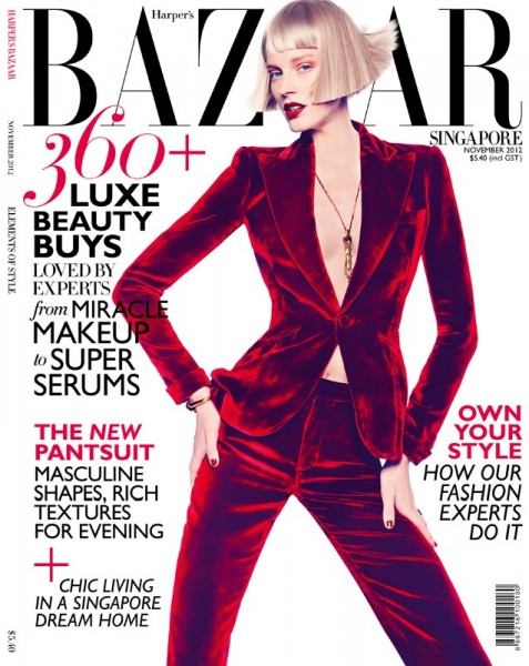 Gan Shoots the November 2012 Cover of Harper's Bazaar Singapore Gan Shoots the November 2012 Cover of Harper's Bazaar Singapore