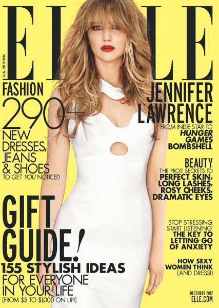 Jennifer Lawrence is White Hot in Balenciaga for Elle US' December 2012 Cover Jennifer Lawrence is White Hot in Balenciaga for Elle US' December 2012 Cover