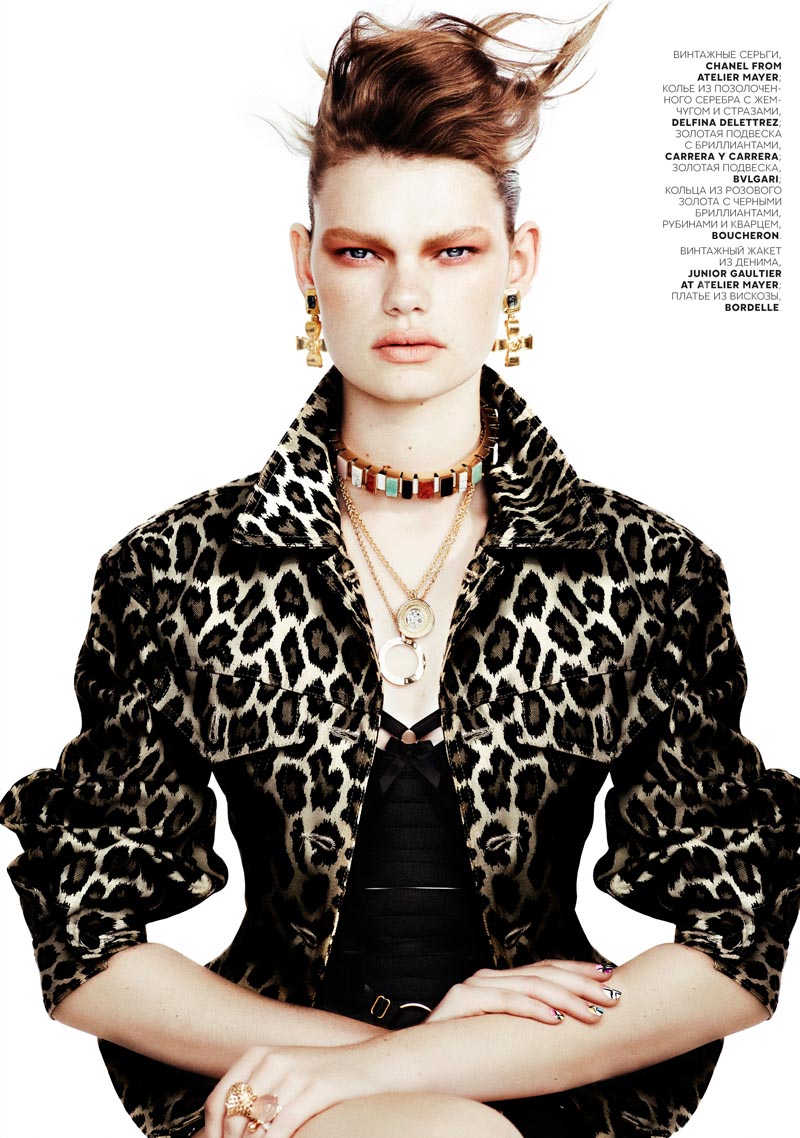 Kelly Mittendorf Dons Gems with Edge for Emma Tempest's Vogue Russia Shoot