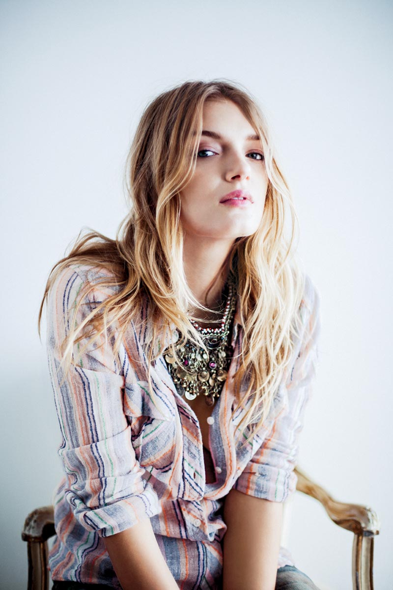 Lily Donaldson Poses for Free People’s December Catalogue