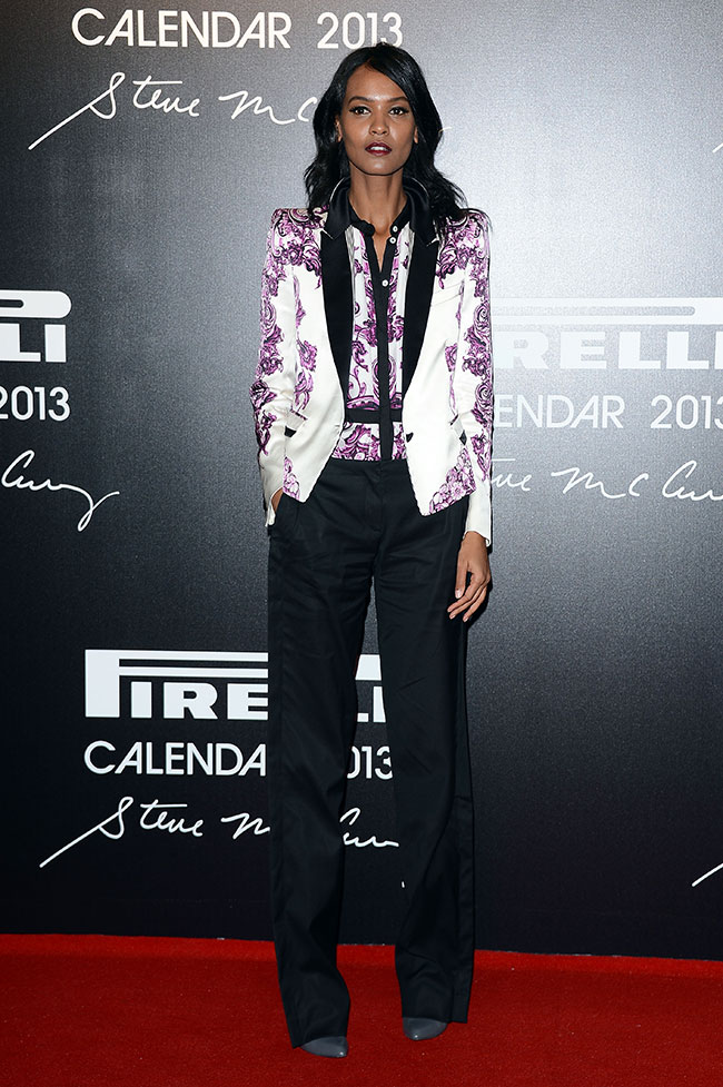 Liya Kebede in Roberto Cavalli at the 2013 Pirelli Calendar Unveiling