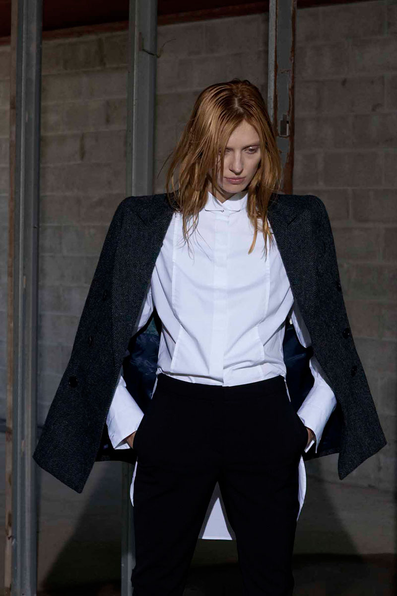 Olga Sherer Dons the Elegance of Paul Smith for Interview Russia’s December Issue
