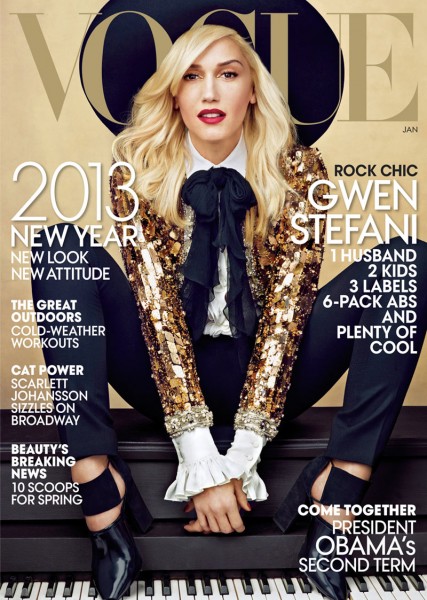 Gwen Stefani Covers Vogue US January 2013 in Saint Laurent Gwen Stefani Covers Vogue US January 2013 in Saint Laurent