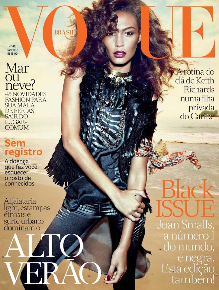 Joan Smalls Covers the January 2013 Issue of Vogue Brazil