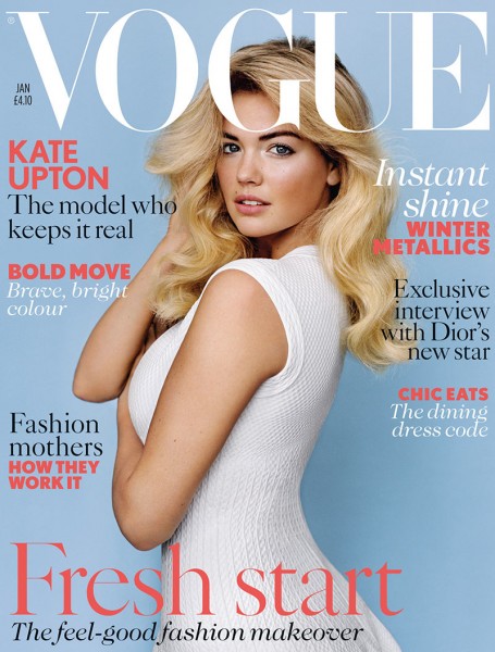 Kate Upton Graces the January 2013 Cover of Vogue UK in Azzedine Alaïa Kate Upton Graces the January 2013 Cover of Vogue UK in Azzedine Alaïa