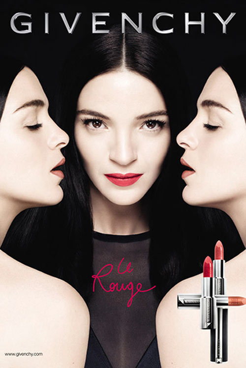 Mariacarla Boscono Fronts Givenchy "Le Rouge" Makeup Campaign
