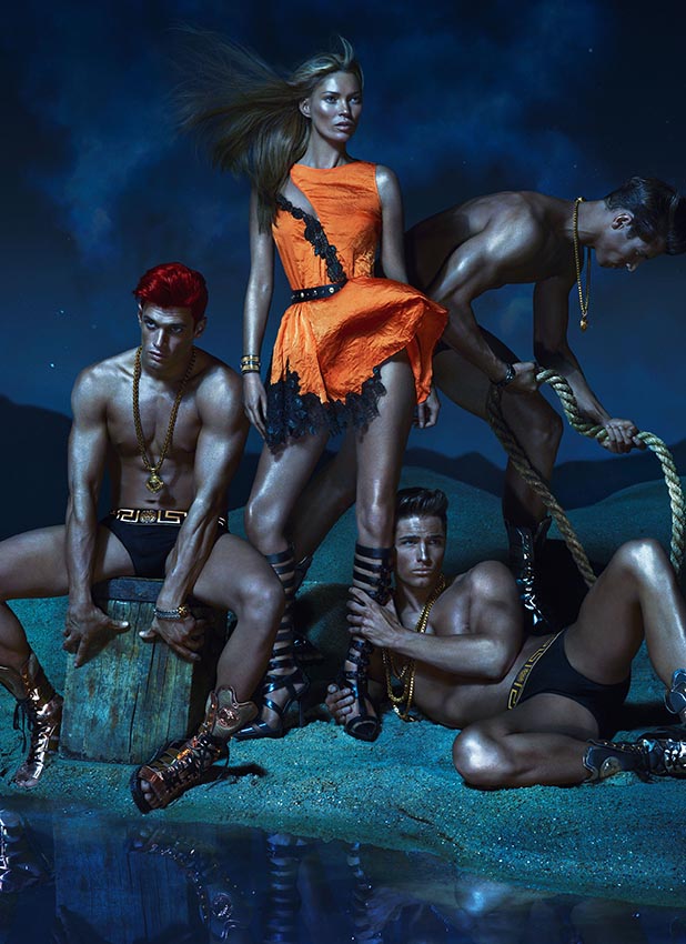 Versace Enlists Kate Moss, Daria Werbowy and Joan Smalls for its Spring 2013 Campaign