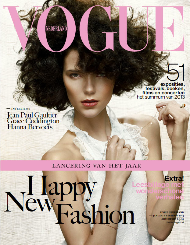 Agnes Nabuurs Graces the January/February 2013 Cover of Vogue Netherlands