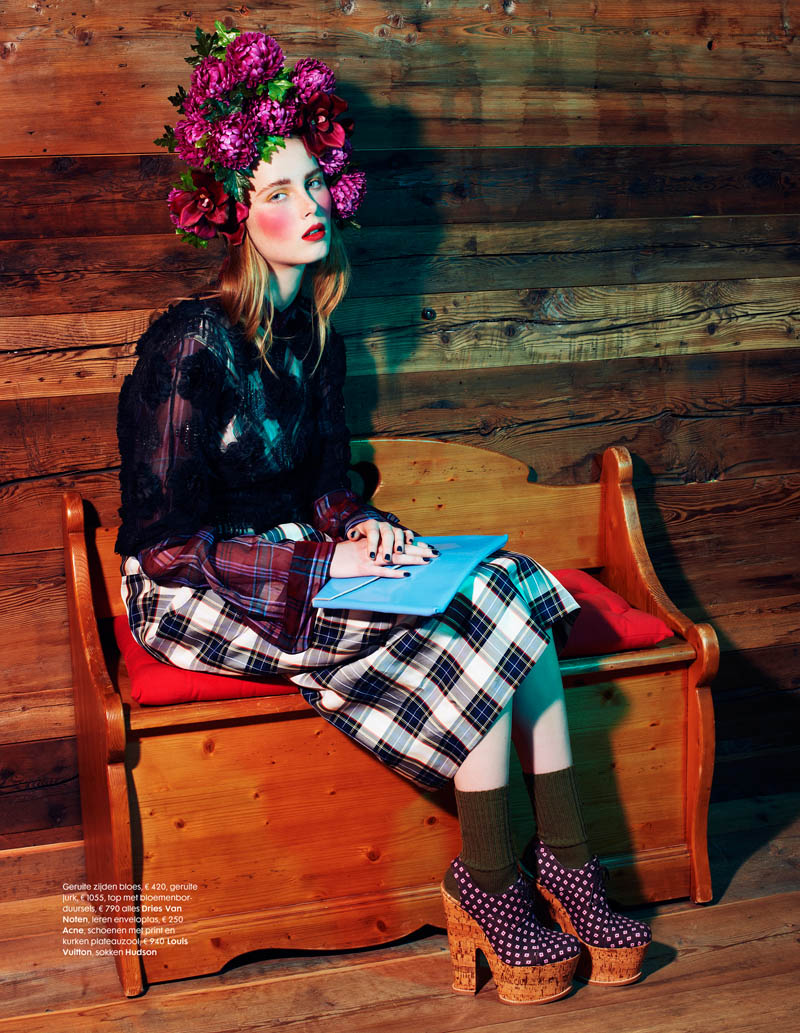 Rianne van Rompaey Gets Dolled Up for Elle Netherlands' February Issue