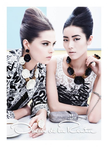 Liu Wen and Caroline Brasch Nielsen Are Retro Glam for Oscar de la Renta Spring 2013 Campaign by Craig McDean Liu Wen and Caroline Brasch Nielsen Are Retro Glam for Oscar de la Renta Spring 2013 Campaign by Craig McDean