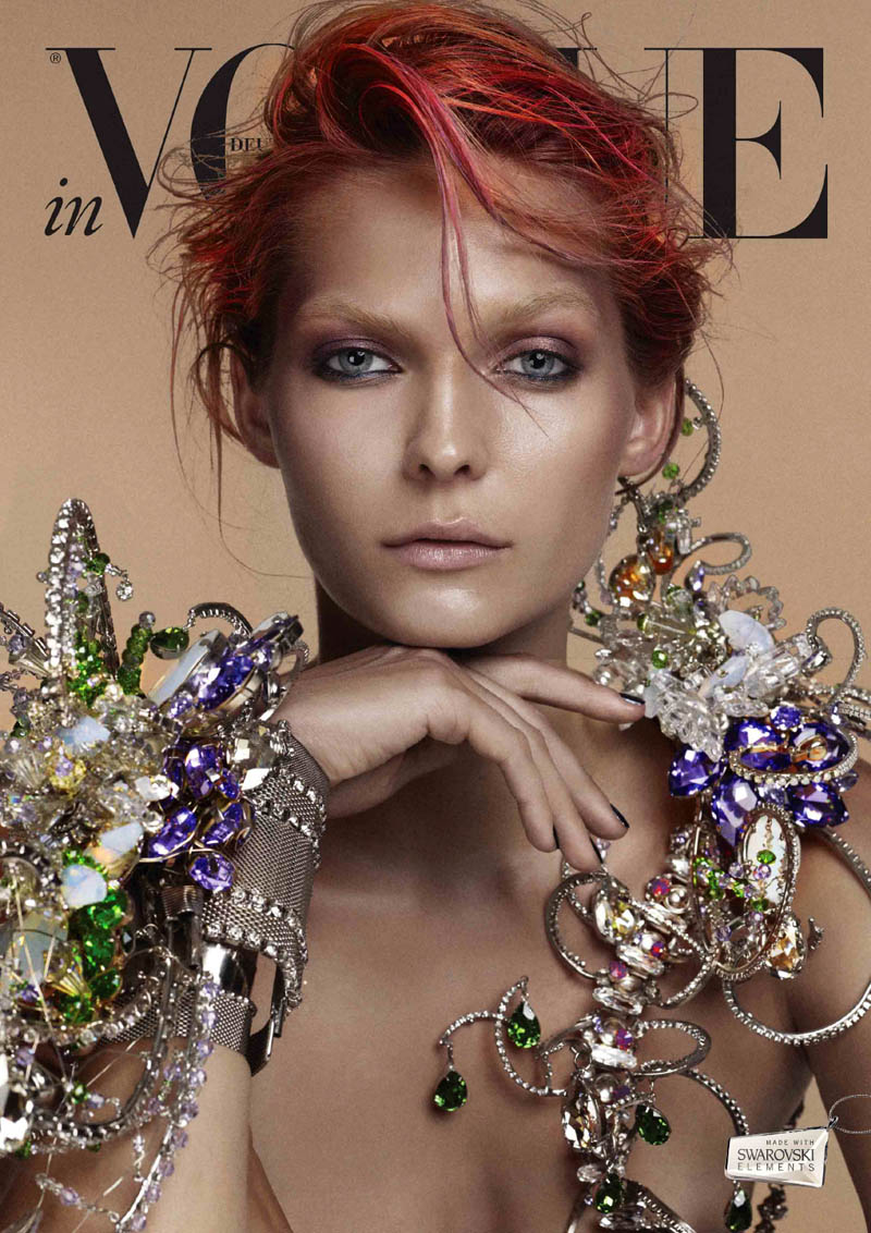 Karolin Wolter Shines in Swarovski Elements for Vogue Germany's 2013 Horoscope